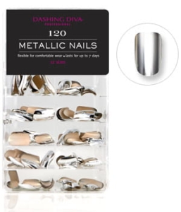 Dashing Diva TIPSY PEŁNE Metallic Nails 120szt.