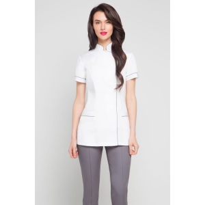 VENA Fartuszek medyczny SPA 7 biały/szary romziar 34