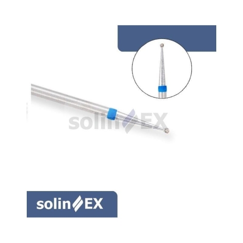 SOLINEX Frez diamentowy kulka z nasypem średnioziarnistym do usuwania naskórka z paznokci