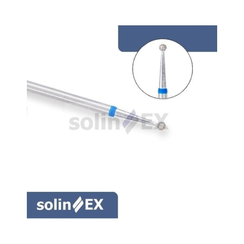SOLINEX Frez diamentowy kulka z nasypem średnioziarnistym do usuwania naskórka z paznokci