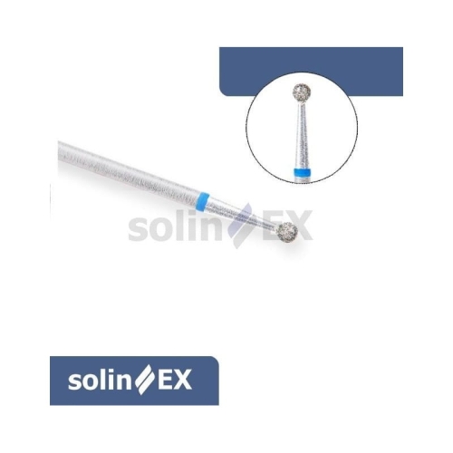 SOLINEX Frez diamentowy kulka z nasypem średnioziarnistym do usuwania naskórka z paznokci