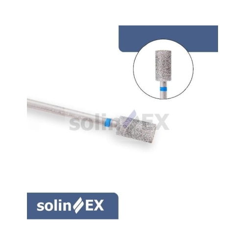 SOLINEX Frez diamentowy walec z nasypem średnioziarnistym do szlifowania i nadawania ostatecznego kształtu paznokciom