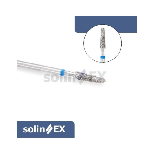 SOLINEX Frez diamentowy stożek cienki zaokrąglony z nasypem średnioziarnistym do pracy przy odciskach