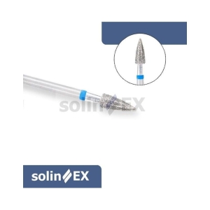 SOLINEX Frez diamentowy stożek z nasypem średnioziarnistym do usuwania naskórka z paznokci/D504