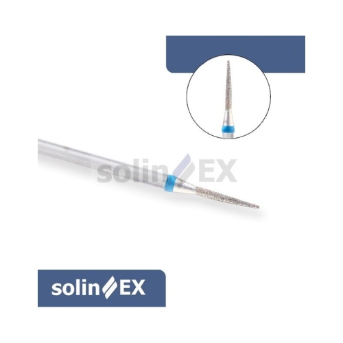 SOLINEX Frez diamentowy stożek szpic z nasypem średnioziarnistym do pracy przy wałach paznokciowych i obrąbku naskórka/ D505
