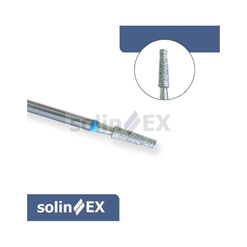 SOLINEX Frez diamentowy stożek ścięty mały z nasypem średnioziarnistym do wyrównywania brzegów i spodów paznokci/ D403