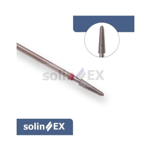 SOLINEX Frez stożek cienki zaokrąglony z nasypem drobnoziarnistym do pracy przy wałach paznokciowych i obrąbku naskórka/D111