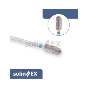 SOLINEX Frez diamentowy walec zaokrąglony z nasypem średnioziarnistym do bezpiecznego wyrównywania brzegów i spodów paznokci/D308