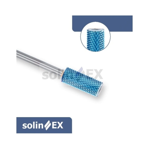 SOLINEX Frez blue nano walec z węglika do ściągania hybryd i nadawania kształtu paznokciom/ FW5203