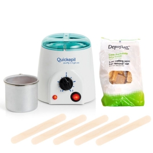 QUICKEPIL ZESTAW DO DEPILACJI WOSKIEM TWARDYM BEZPASKOWYM 250G 1.5