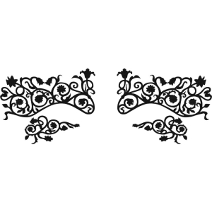 Kryolan Face Lace Fleurty - Ozdoba do oczu 1 szt