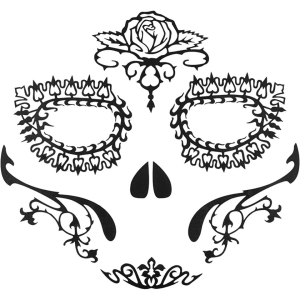 FACE LACE DAY OF THE DEAD ROSA - OZDOBA NA TWARZ