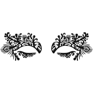 Kryolan Face Lace Burlesque - Ozdoba do oczu 1 szt
