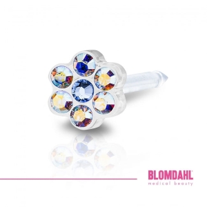 BLOMDAHL Kolczyk Daisy Rainbow/ Alexandrite 5 mm 1szt