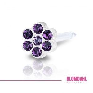 BLOMDAHL Kolczyk Daisy Amethyst/ Light Amethyst 5 mm 1szt