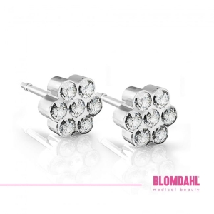 BLOMDAHL Kolczyki biżuteryjne Daisy Crystal 5 mm SFJ (para)