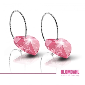 BLOMDAHL Kolczyki biżuteryjne Heart Rose SFJ 10 mm (para)
