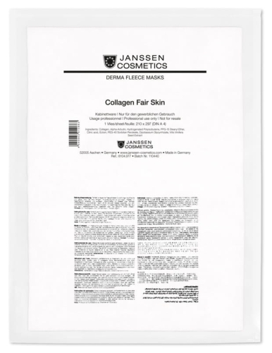 Janssen Cosmetics Collagen Fair Skin płat biały – dla skóry z przebarwieniami 1 płat