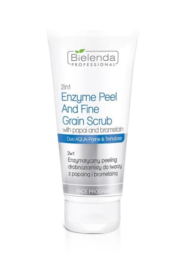 BIELENDA 2in1 Enzyme peel and fine grain scrub with papai and bromelain / Peeling do twarzy 2w1 enzymatyczny, drobnoziarnisty z papainą i bromelainą 150 g