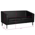 GABBIANO Sofa do poczekalni BM18003 / czarna
