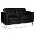 GABBIANO Sofa do poczekalni BM18019 / czarna