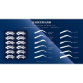 KRYOLAN Eyebrow Stencils Set - Szablony do stylizacji i regulacji brwi 12 sztuk