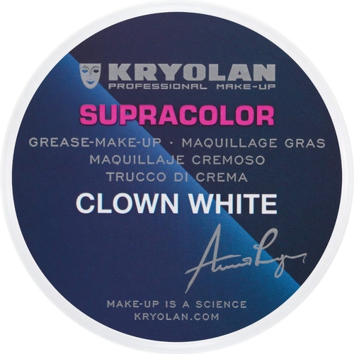 KRYOLAN Supracolor Clown White - Farba kremowa biała 30 g