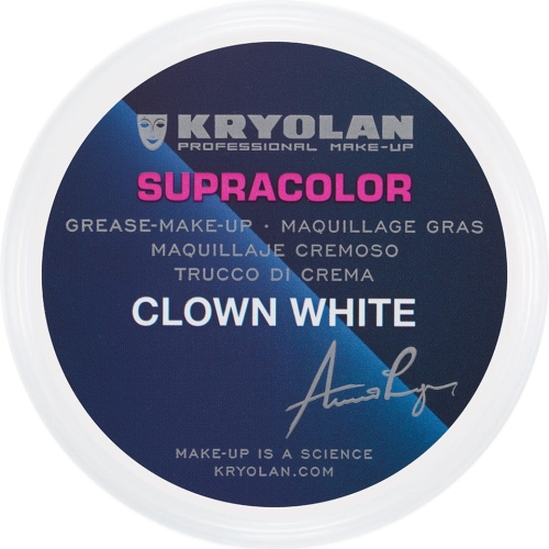 KRYOLAN Supracolor Clown White - Farba kremowa biała 250 g