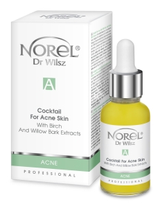 Norel Pro Active Koktajl dla Cery Trądzikowej z ekstraktami z kory brzozy i wierzby 30 ml