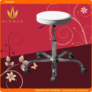 Taboret bez oparcia - chromowana podstawa