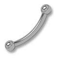 Tytanowy Bananabells o grubości 1.6mm z kulkami 3mm
