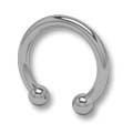 Tytanowy Circular Barbell o grubości 1.6mm z kulkami 3mm