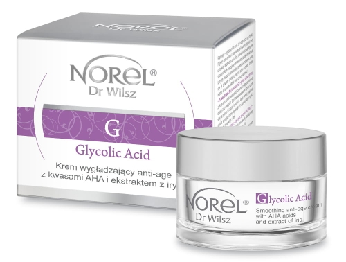 NOREL Glycolic Acid - Krem wygładzający anti-age z kwasami AHA i ekstraktem z irysa 50 ml.jpg