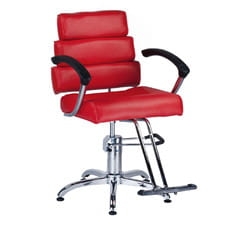 Fotel fryzjerski FIORE czerwony BR-3857