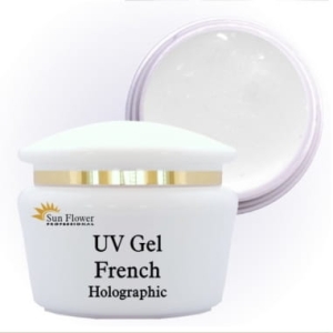 Żel French Biały Hologramowy 30g