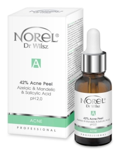 NOREL 42% ACNE PEEL - kwas AZELAINOWY & MIGDAŁOWY & SALICYLOWY PH 2,0 30 ml