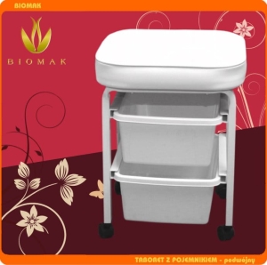 Taboret z pojemnikiem - Podwójny