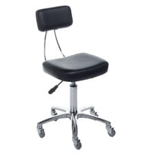 Taboret kosmetyczny z oparciem BH-9228 czarny