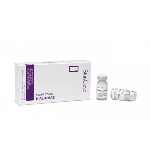SkinClinic Ampułka przeciwzmarszczkowa HIAL DMAE do twarzy - Kwas Hialuronowy, DMAE, Krzemionka Organiczna 7 ml