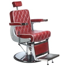 Fotel barberski LUMBER BH-31825 Burgund LUX